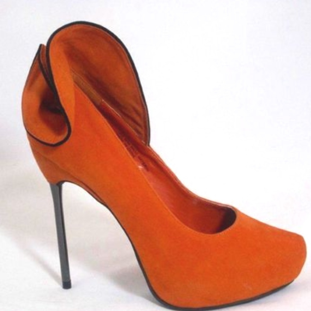 Orange Faux Suede Pump (NIB)